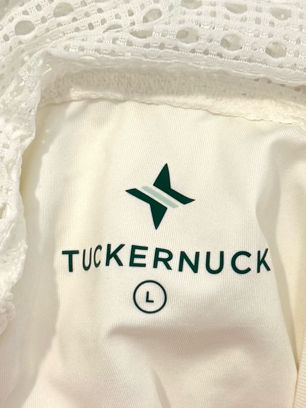 NWT Tuckernuck TNuck Sport Victoria Tennis Dress White Cane Lace Trim Large - Picture 3 of 5
